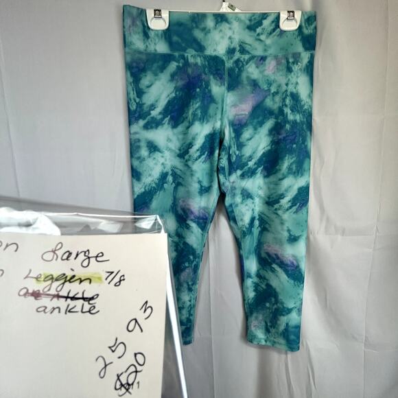 Xersion 7/8 Ankle Legging size Large Women blues Quick-Dri - Picture 7 of 7